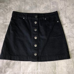 Black Jean Skirt